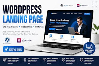 design a wordpress landing page, one page website or sales funnel for your event