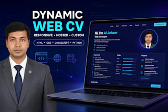 create a dynamic web CV portfolio website