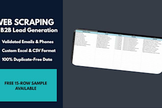 do professional web scraping, data extraction using python
