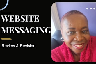 review and rewrite website messaging