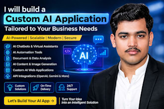 build a custom ai application, ai web app, or ai software