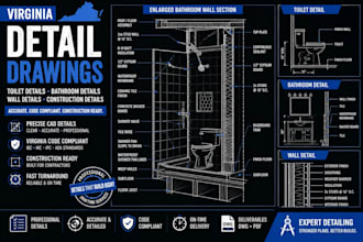 virginia detail drawings toilet and bathroom details wall construction details