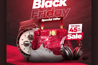 design high converting black friday sale social media post