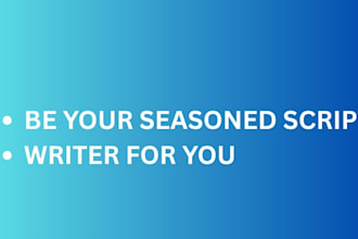 be your seasoned screenplay writer