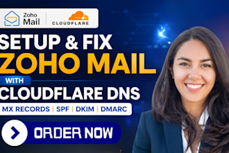 setup fix zoho mail with cloudflare dns mx records spf dkim dmarc data migration