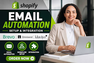 setup shopify email automation brevo omnisend klaviyo workflow integration