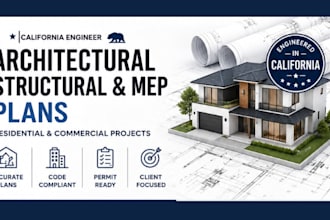 do architectural structural and mep plans as california engineer
