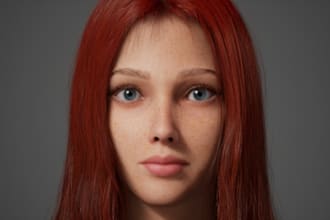 create realistic 3d hair metahuman hair 3d clothing outfit for your metahuman