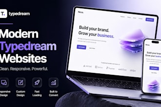 design a modern typedream website for your business or brand
