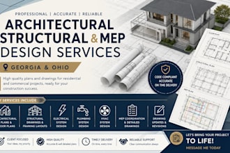 design architectura, structural and mep plans for georgia and ohio