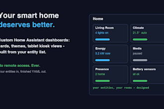 design a custom home assistant dashboard from your entities