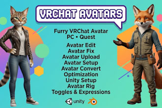 edit fix upload setup convert vrchat avatar quest PC unity optimization