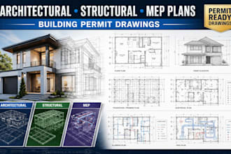 design architectural, structural and mep plans for building permits