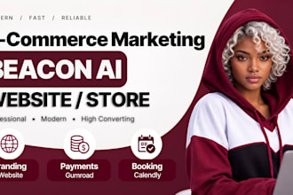 design a stan store landing page and beacons ai funnel