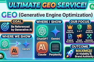 do GEO, SEO, aeo optimization for chatgpt gemini claude and perplexity ai