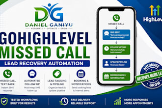 set up gohighlevel missed call text back and lead recovery