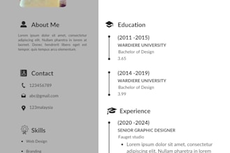design a professional resume CV template in canva