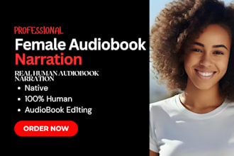 narrate your audiobook in a human female voice to acx audible standards