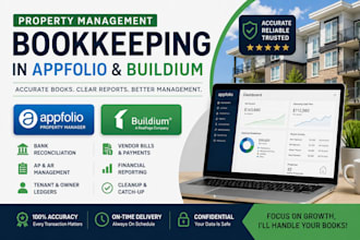 do property management bookkeeping in appfolio and buildium
