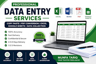 do accurate data entry and copy paste tasks