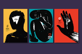 create minimalistic hand drawn poster