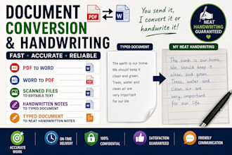 convert PDF, scanned documents and handwritten notes to word
