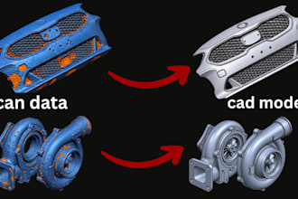 reverse engineering 3d scan to cad model stl to step file 3d cad model