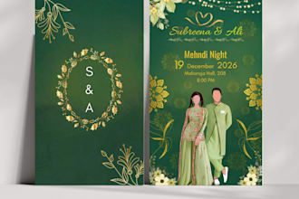 design beautifull wedding cards in canva