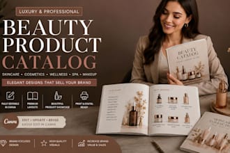 design beauty catalog product skincare brochure cosmetic booklet, spas design