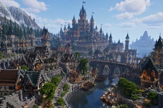 l build custom minecraft city map server spawn lobby hub castle minigame