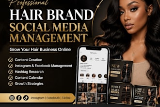 manage social media for your hair brand, wig business, or salon
