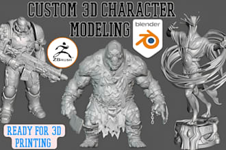 sculpt custom 3d character, miniature or collectible for 3d printing