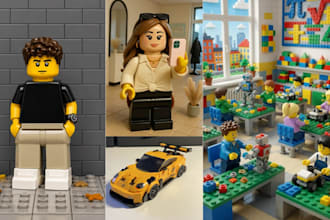 design custom 3d lego model, lego moc, lego minifigure 3d toy for 3d printing