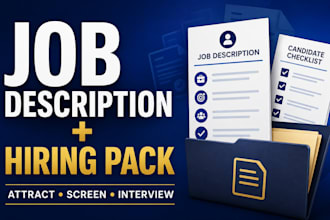 write a custom job description and hiring pack
