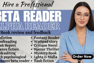 be your beta reader for novels, short stories fiction novel critique  psychology