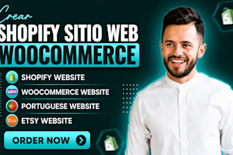 crear shopify sito web woocommerce shopify portuguese etsy website