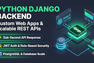 develop python django backend and rest apis