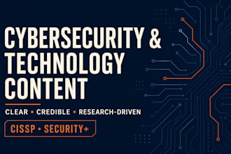 write expert cybersecurity and technology content
