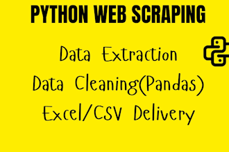 write a custom python script for web scraping and data cleaning