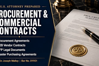 draft legally binding procurement contracts for your business