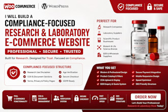 build a compliance focused research laboratory ecommerce website