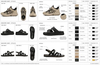 design shoes, sneakers, heels, boots and footwear tech packs for manufacturing