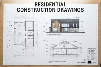 create professional residential construction drawings