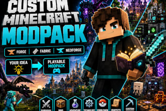 create custom minecraft modpacks with forge fabric, neoforge cobblemon and quest