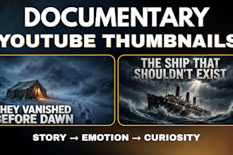 design cinematic documentary youtube thumbnails