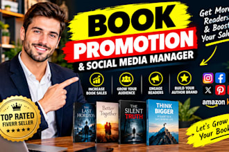 be your author book marketing manager and social media manager, book promotion