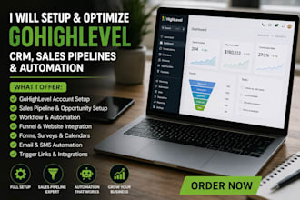 setup gohighlevel CRM sales pipeline and automation