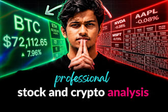 provide stock and crypto analysis with day trading strategies