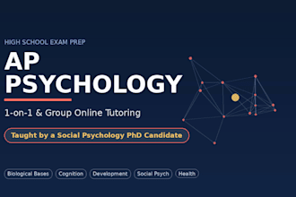 tutor you in ap psychology online, exam prep and coursework