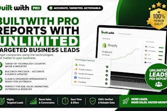 provide builtwith pro reports with unlimited targeted business leads